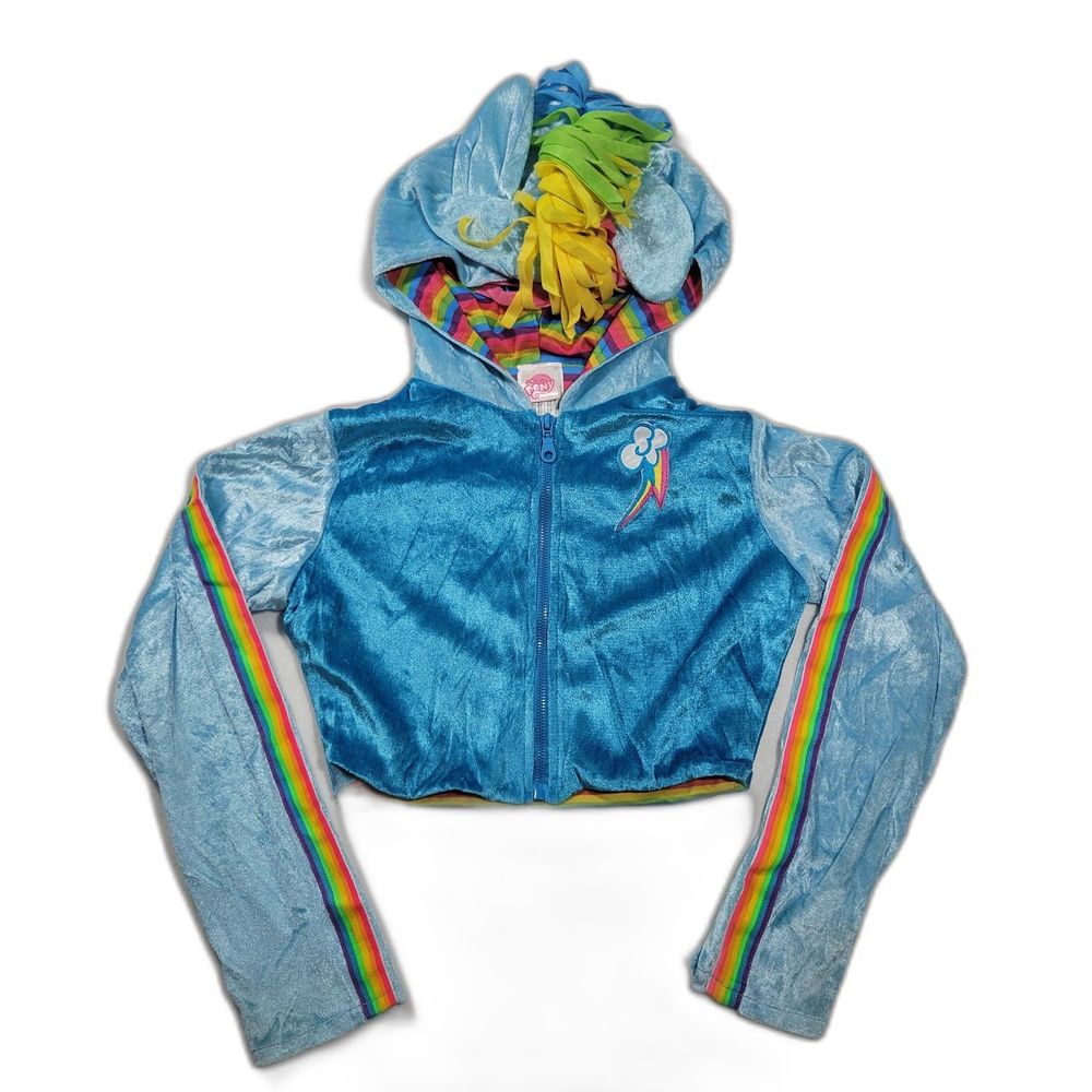 My Little Pony Youth Velvet Hoodie Jacket Coat Blue
